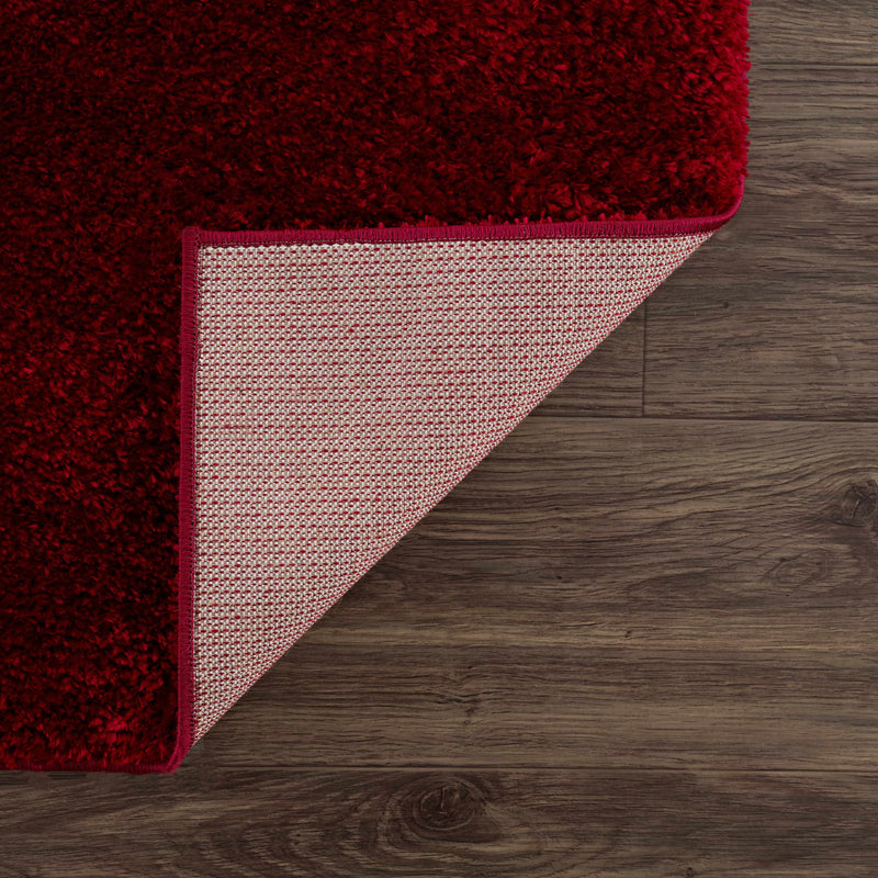 Heavenly Solid Red Plush Rug