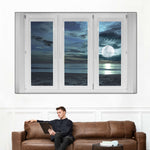 Window To Moonlit Beach Wall Art