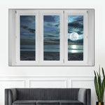 Window To Moonlit Beach Wall Art