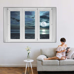 Window To Moonlit Beach Wall Art