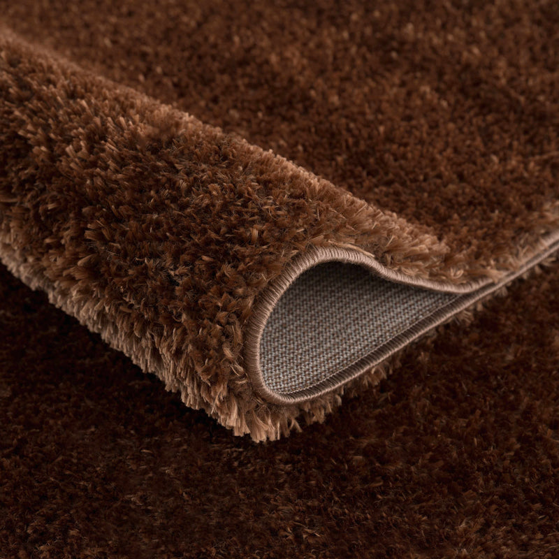 Heavenly Solid Brown Plush Rug