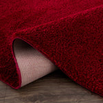 Heavenly Solid Red Plush Rug