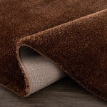 Heavenly Solid Brown Plush Rug