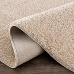 Heavenly Solid Dark Beige Plush Rug