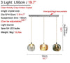 MIRODEMI® Amber/Smoke Gray/Clear Crystal Staircase Hanging Lamp For Stairwell