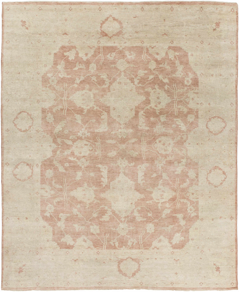 Premium Peach Pink Handmade Wool Rug