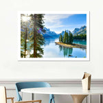 Sunny Maligne Lake Wall Art