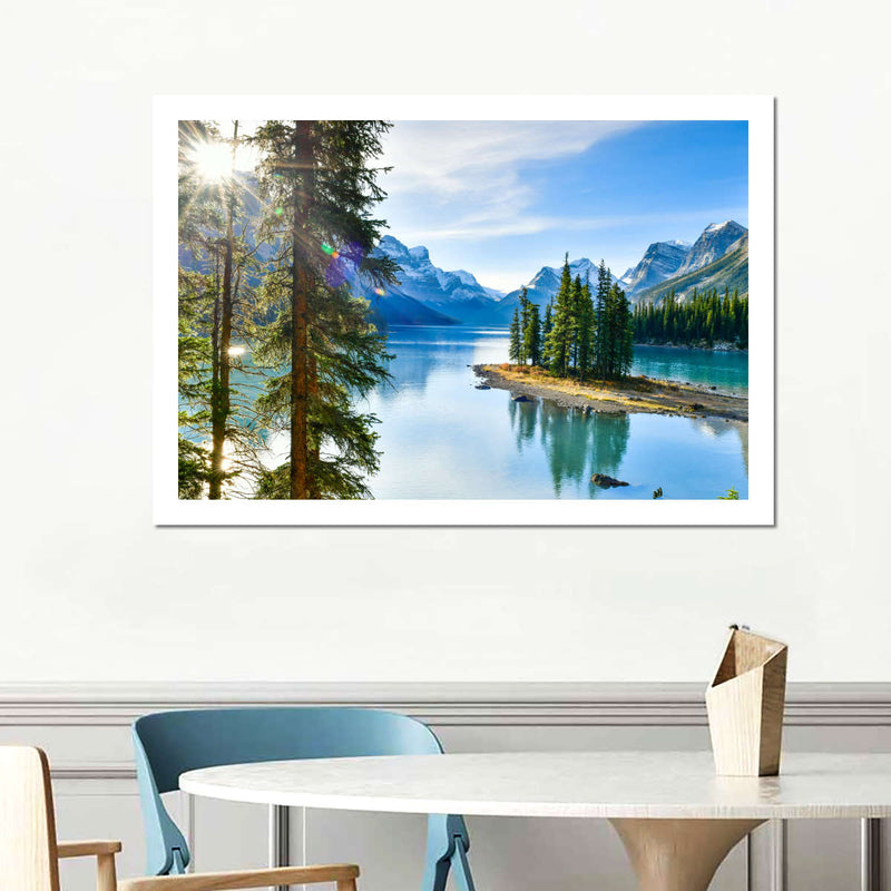 Sunny Maligne Lake Wall Art