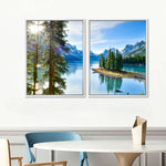 Sunny Maligne Lake Wall Art