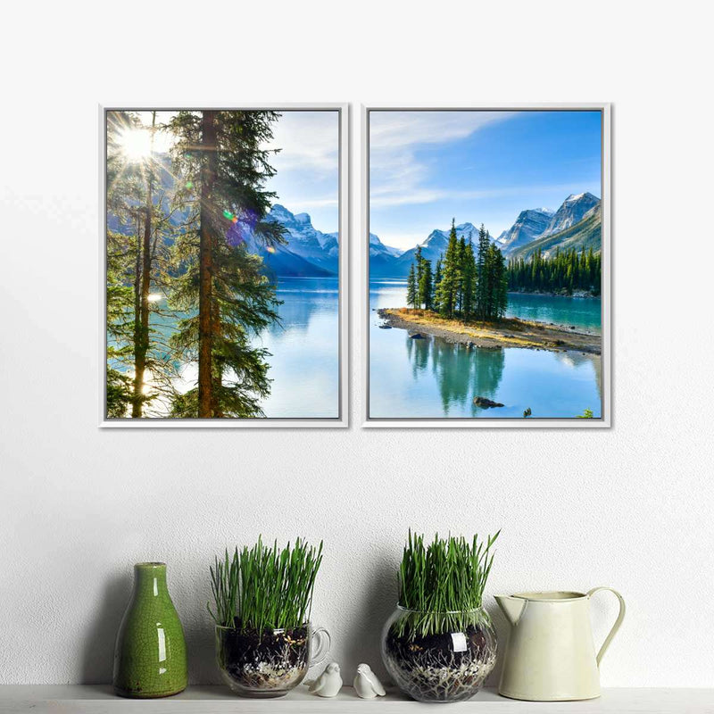 Sunny Maligne Lake Wall Art