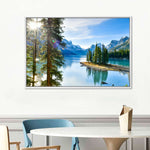 Sunny Maligne Lake Wall Art