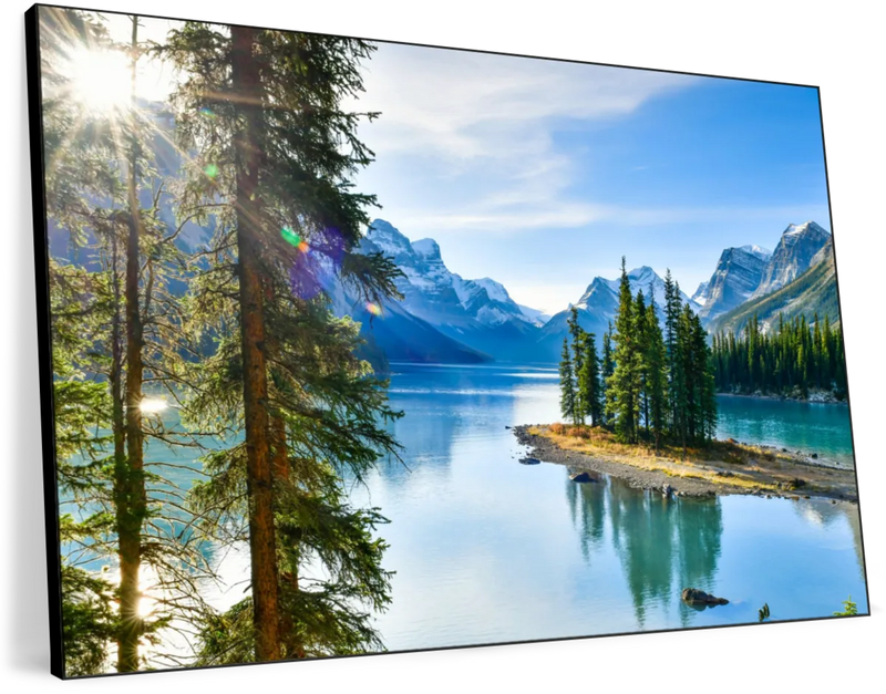 Sunny Maligne Lake Wall Art