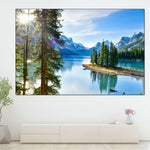 Sunny Maligne Lake Wall Art