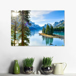 Sunny Maligne Lake Wall Art