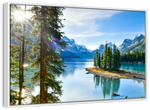 Sunny Maligne Lake Wall Art