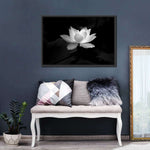 Lotus Flower Monochrome Wall Art