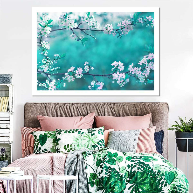 White Cherry Blossoms In Japan Wall Art