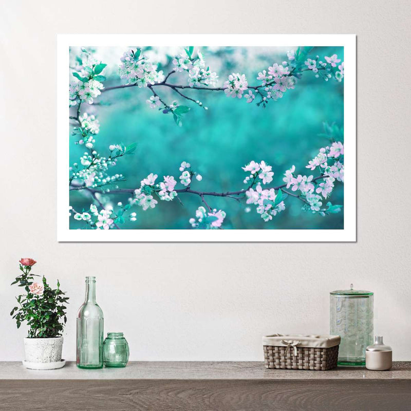 White Cherry Blossoms In Japan Wall Art