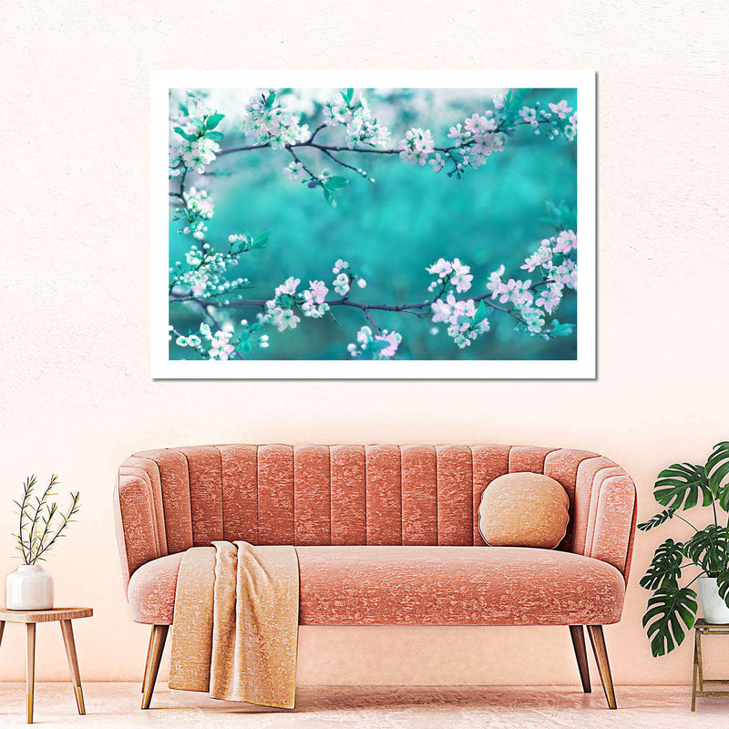 White Cherry Blossoms In Japan Wall Art