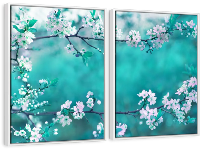 White Cherry Blossoms In Japan Wall Art