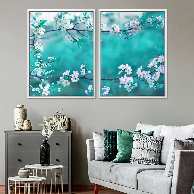 White Cherry Blossoms In Japan Wall Art