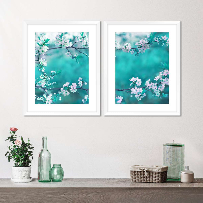White Cherry Blossoms In Japan Wall Art