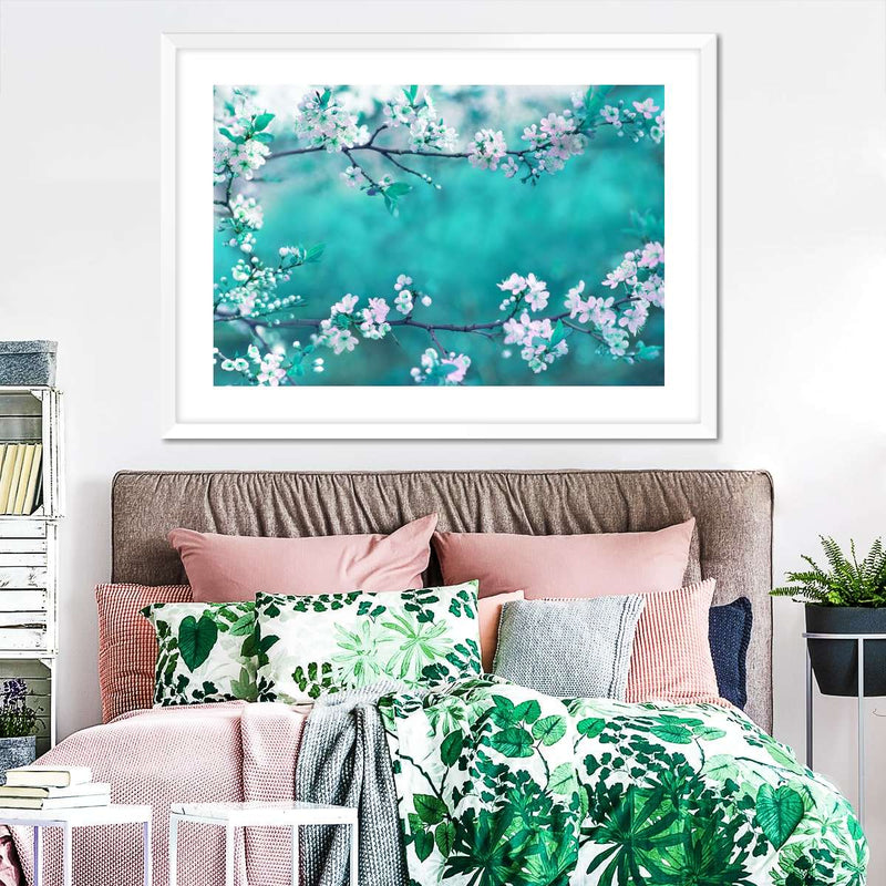 White Cherry Blossoms In Japan Wall Art