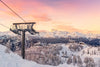 Skiing On Snowy Mountain Wall Art