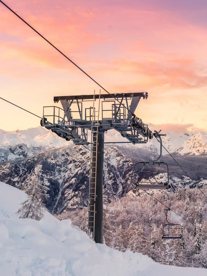Skiing On Snowy Mountain Wall Art