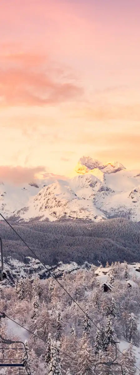 Skiing On Snowy Mountain Wall Art