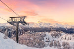 Skiing On Snowy Mountain Wall Art