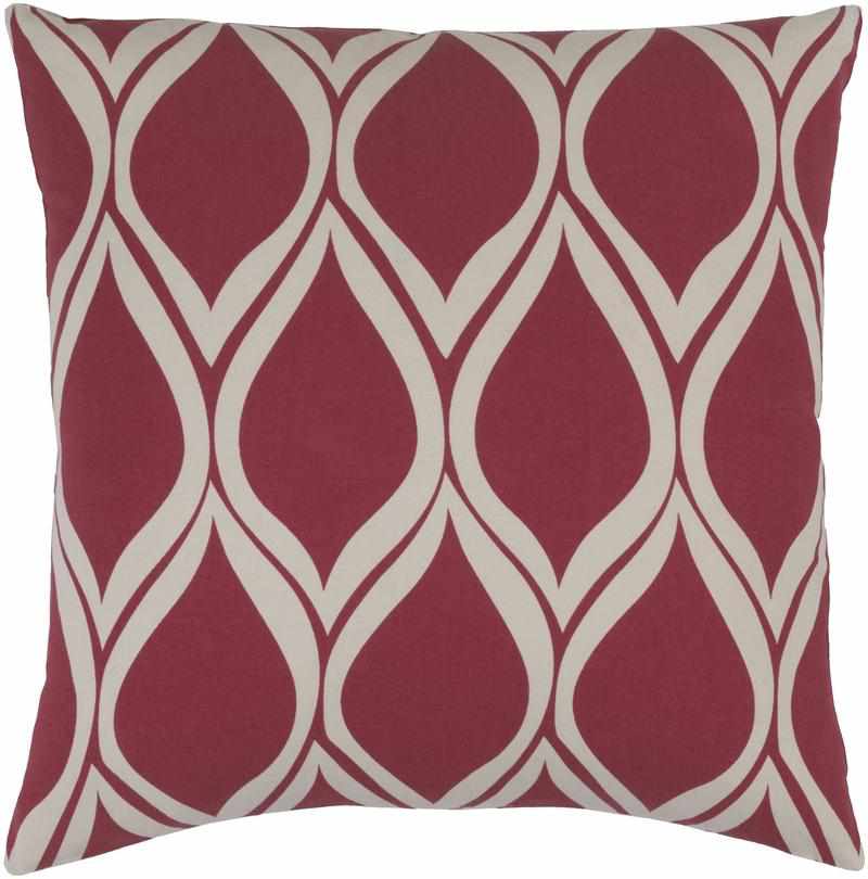 Delden Dark Red Pillow Cover