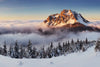 Snow Mountain Sunset Wall Art