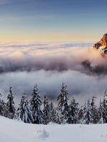 Snow Mountain Sunset Wall Art