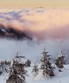 Snow Mountain Sunset Wall Art