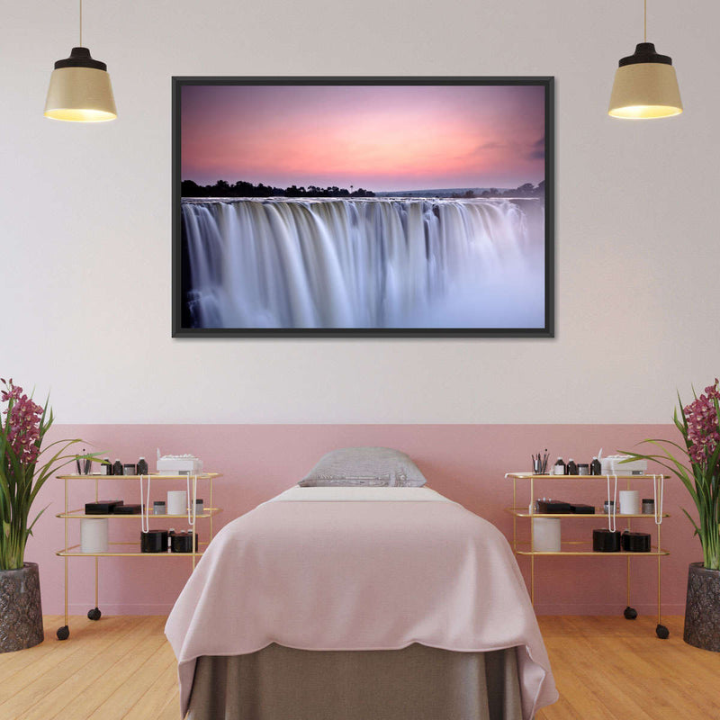 Sunset At Victoria Falls Wall Art