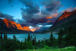 St. Mary Lake Dramatic Sunrise Wall Art