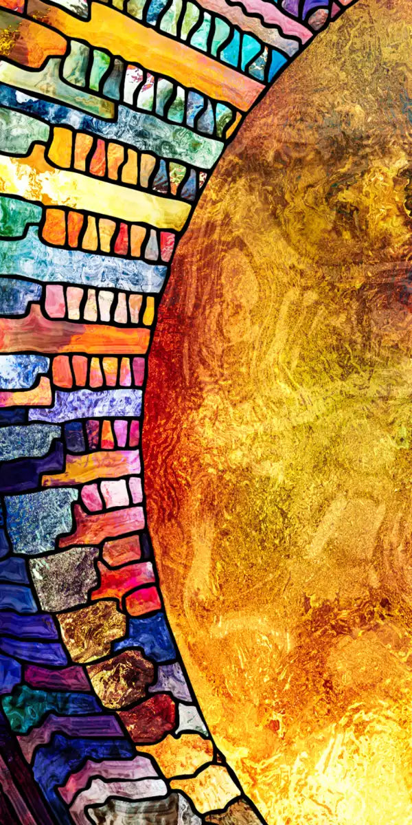 Stained Glass Abstract Figure Wall Art