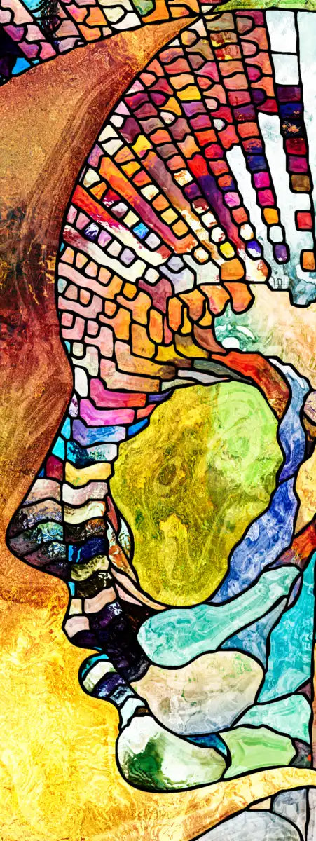 Stained Glass Abstract Figure Wall Art