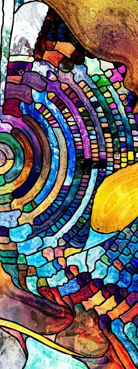 Stained Glass Abstract Figure Wall Art