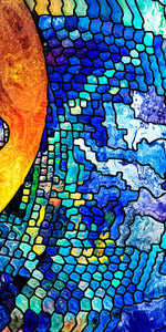 Stained Glass Abstract Figure Wall Art