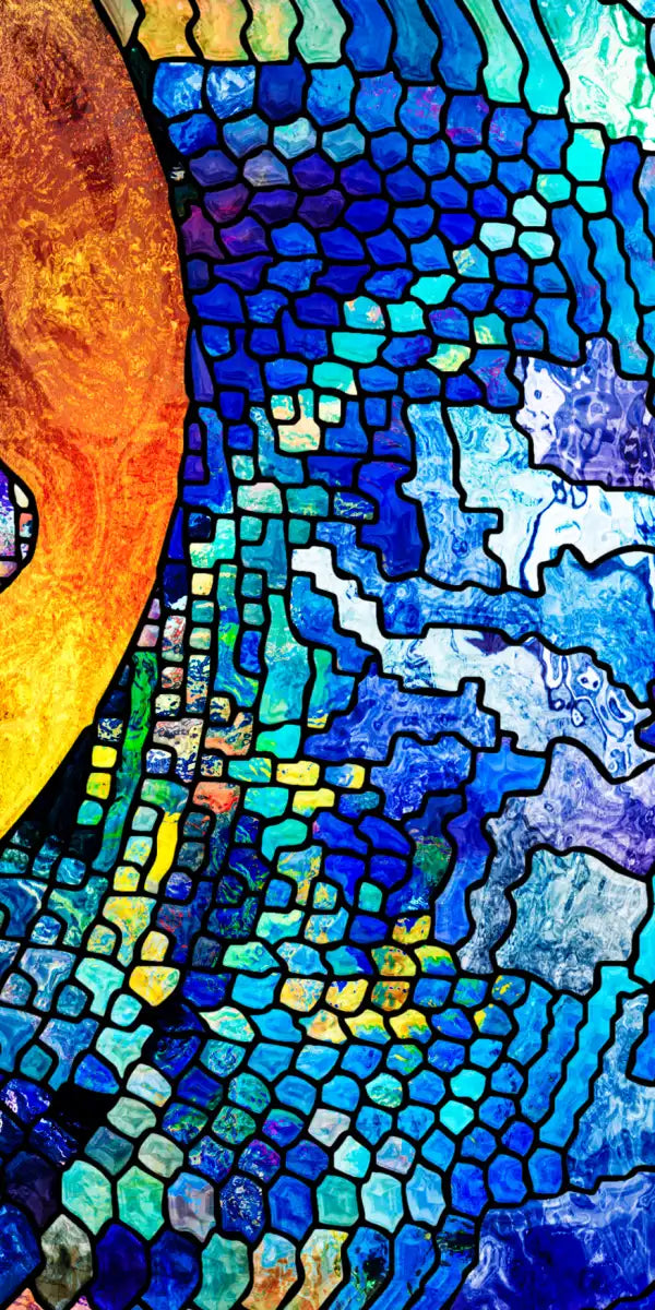 Stained Glass Abstract Figure Wall Art