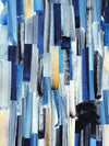 Striped Blue Abstract Wall Art