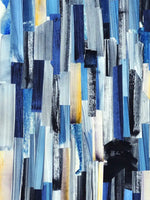 Striped Blue Abstract Wall Art