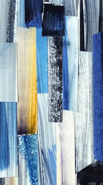 Striped Blue Abstract Wall Art