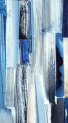 Striped Blue Abstract Wall Art