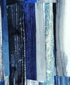 Striped Blue Abstract Wall Art