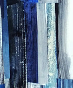 Striped Blue Abstract Wall Art