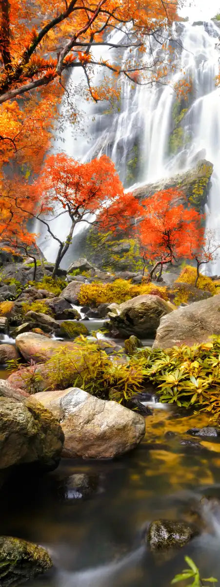 Stunning Autumn Waterfall Wall Art