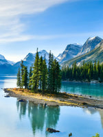Sunny Maligne Lake Wall Art